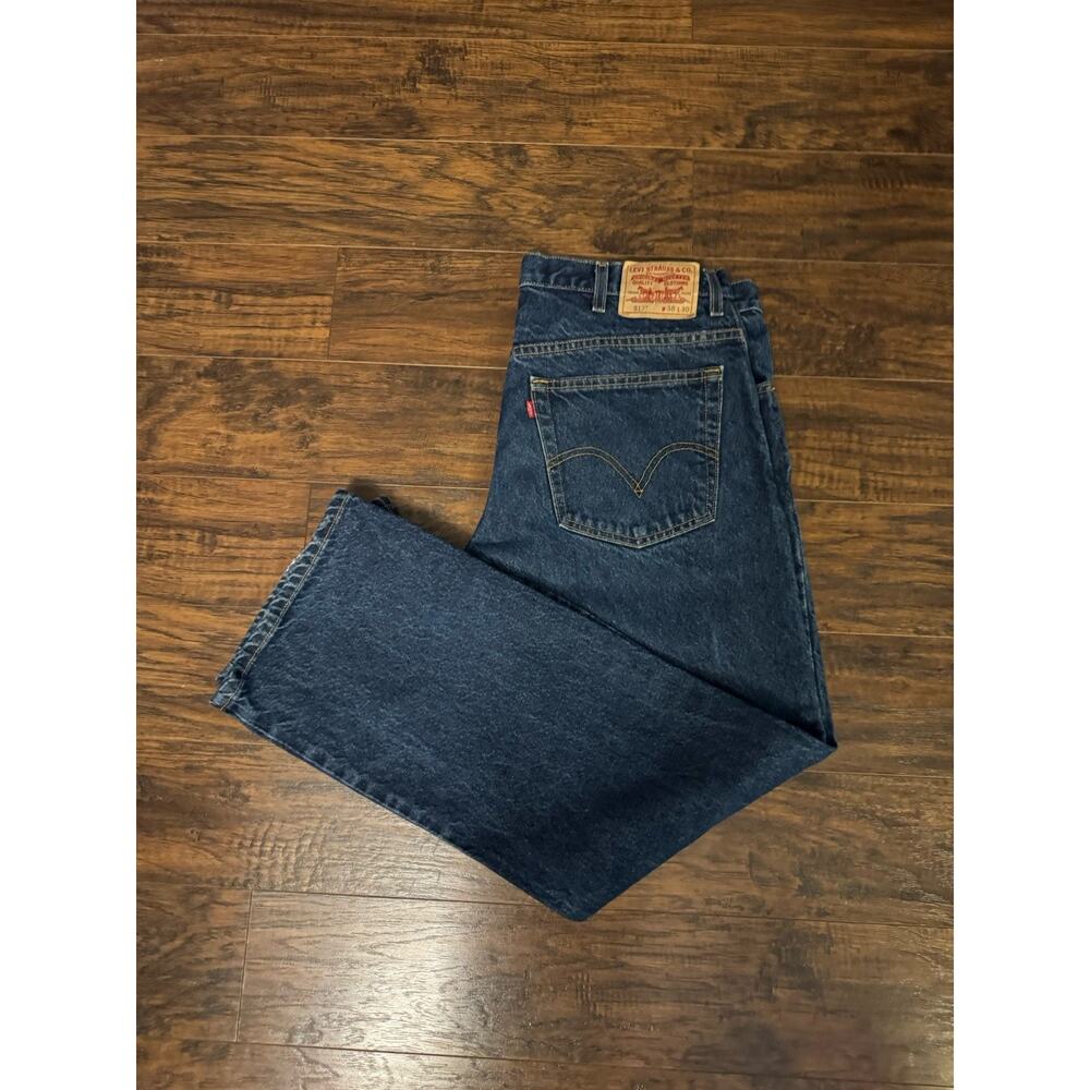 Levi Strauss 517 Blue Denim Jeans Mens 38x30 Dark Wash Cotton Boot Cut